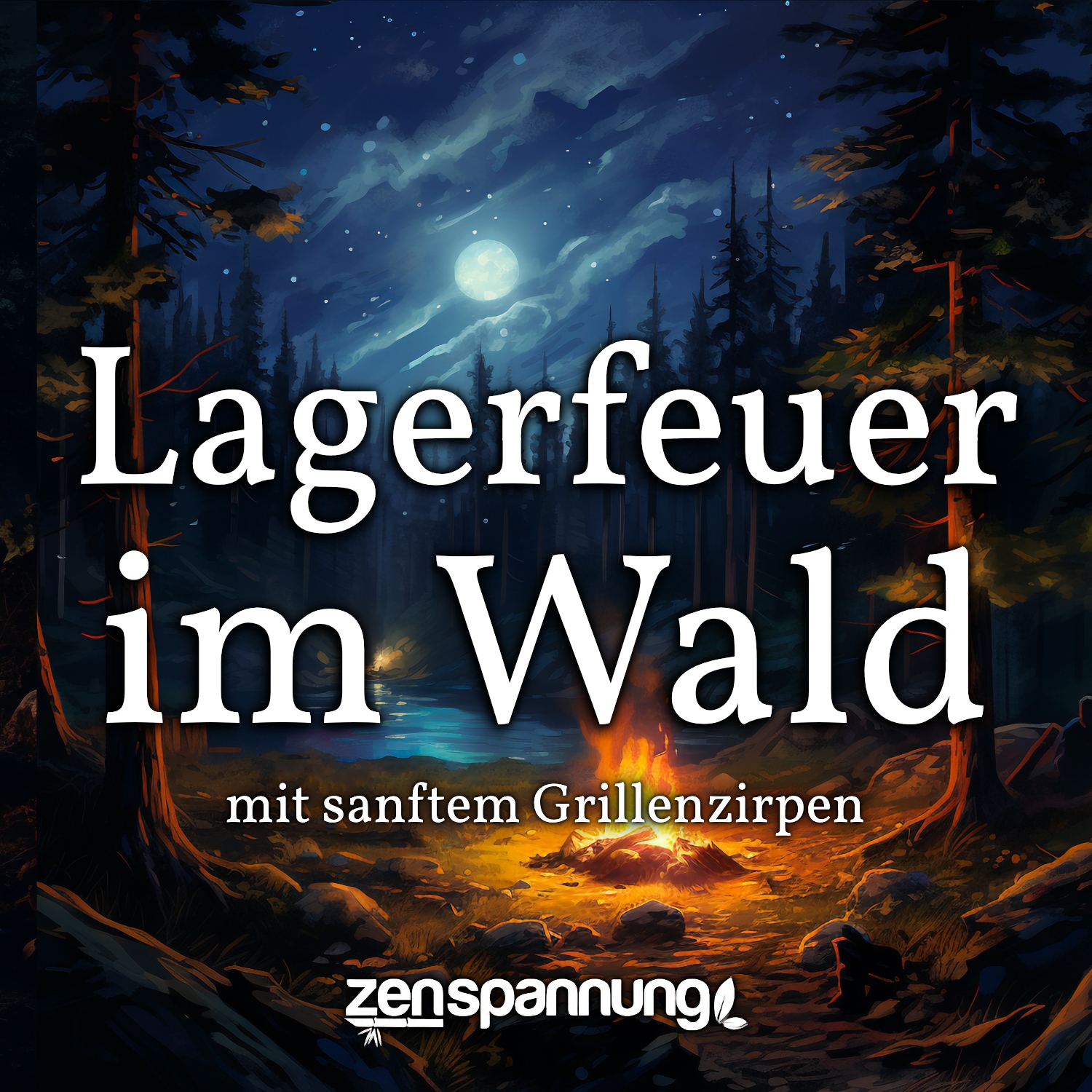 6 Stunden Lagerfeuer mit Grillenzirpen