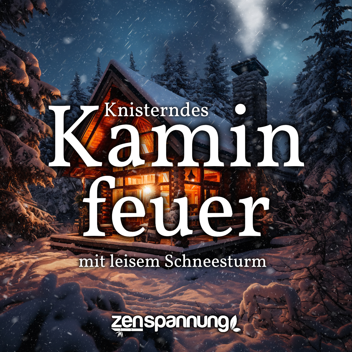 6 Stunden Kaminfeuer mit Schneesturmgeräuschen